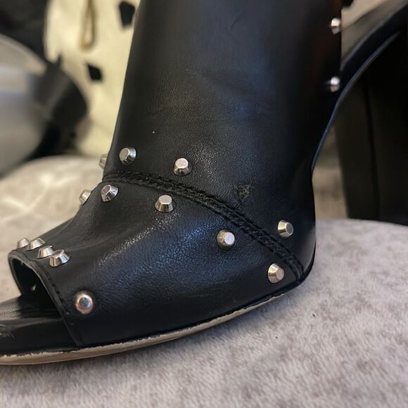 MICHAEL Michael Kors
Women's Astor Leather Studded Slingback Block Heel Sandals - Picture 10 of 10